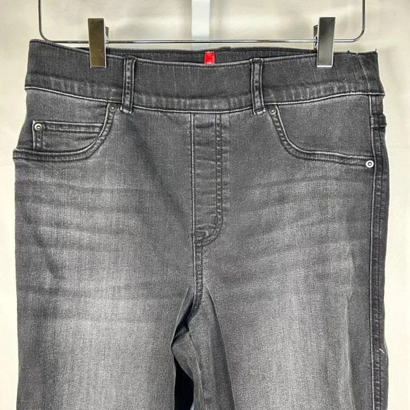 Spanx Size Medium High Rise Jeans Black Compression Figure Flattering - Picture 3 of 6